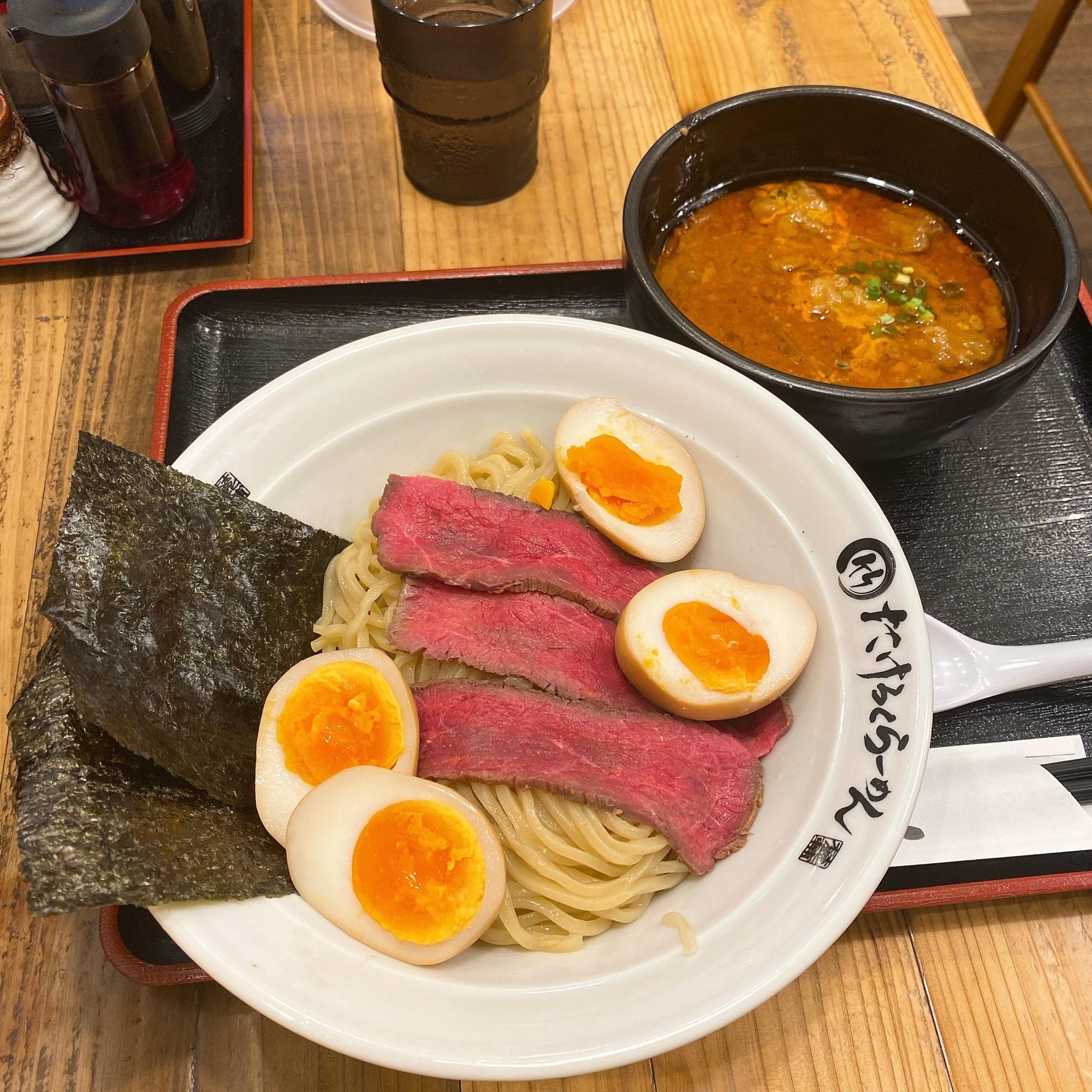 爆裂牛すじつけ麺、スペシャルトッピング(¥1,200)