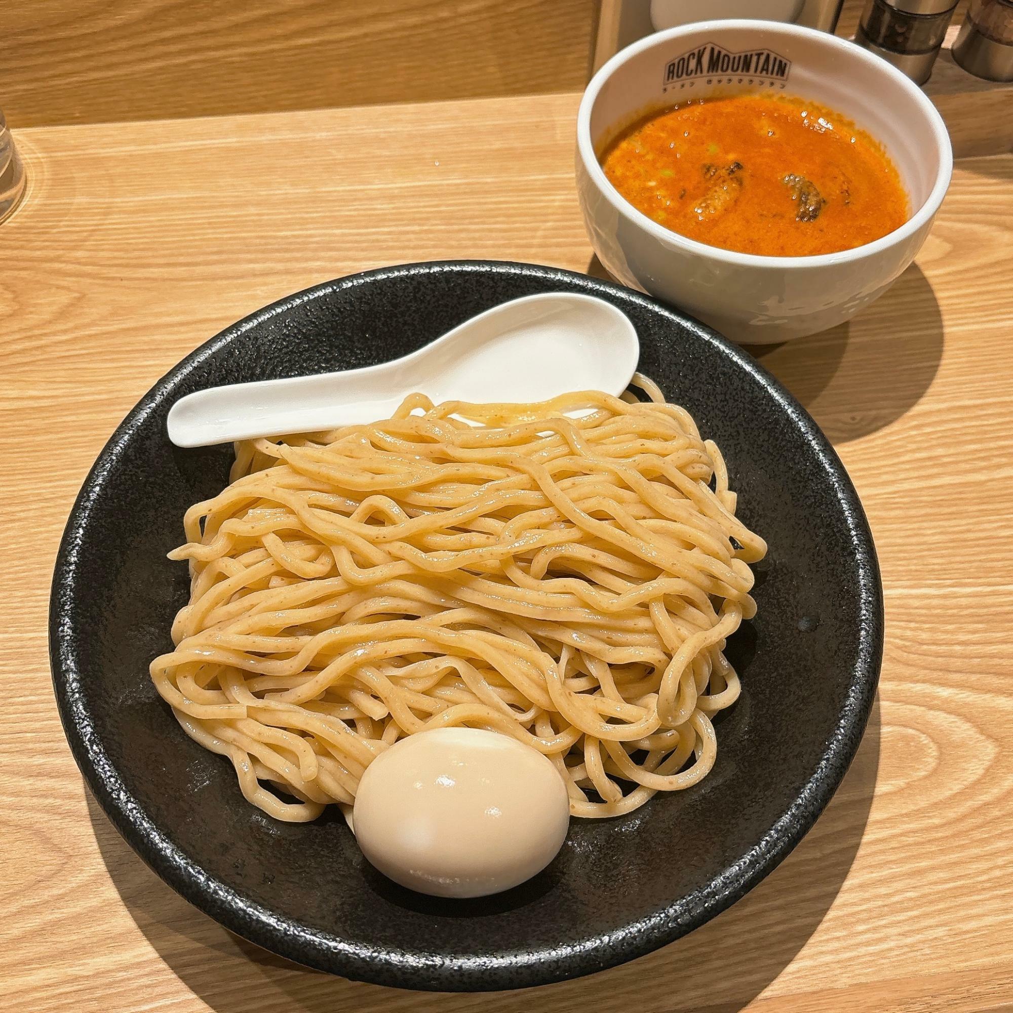 濃厚海老つけ麺、味玉