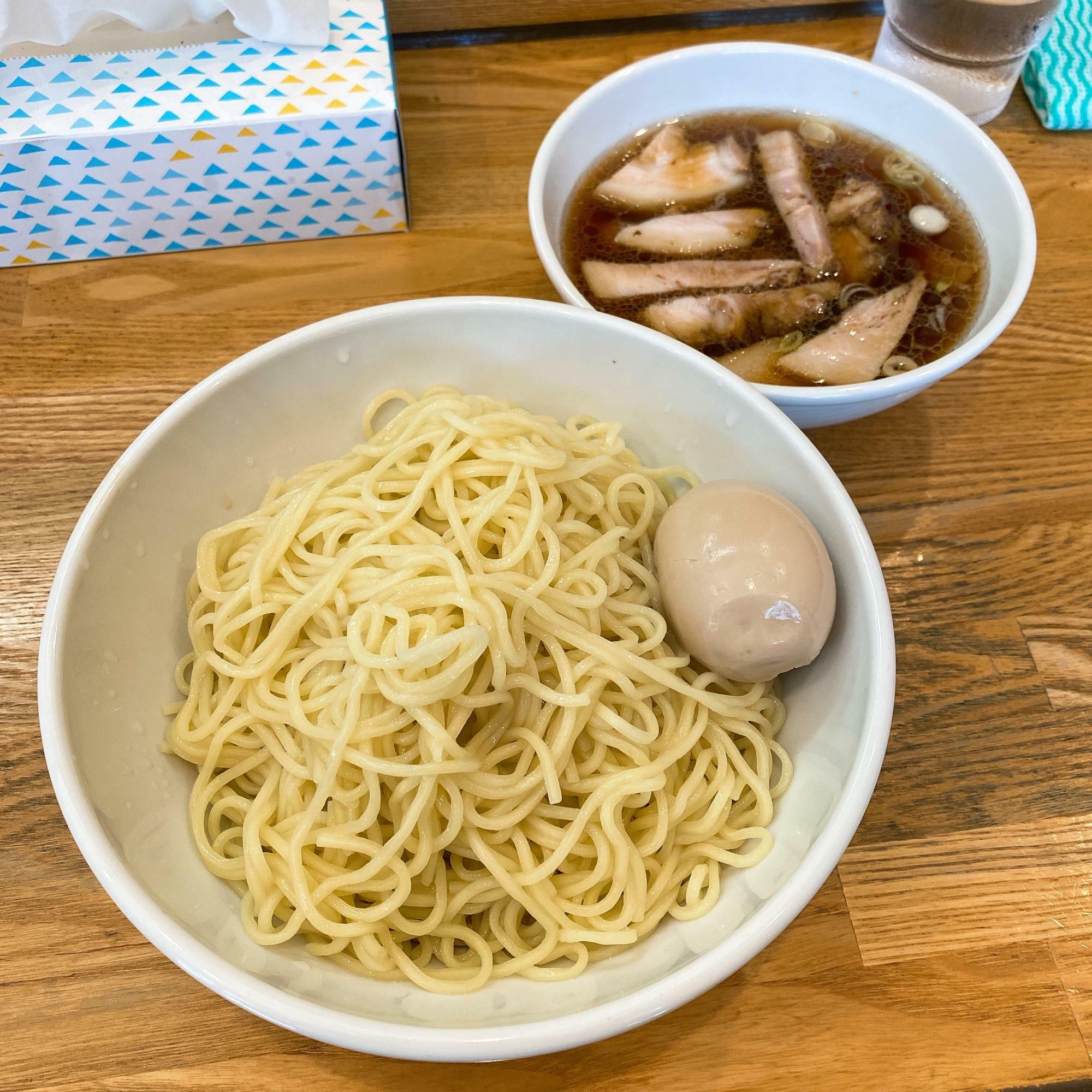 チャーシューつけめん、味玉