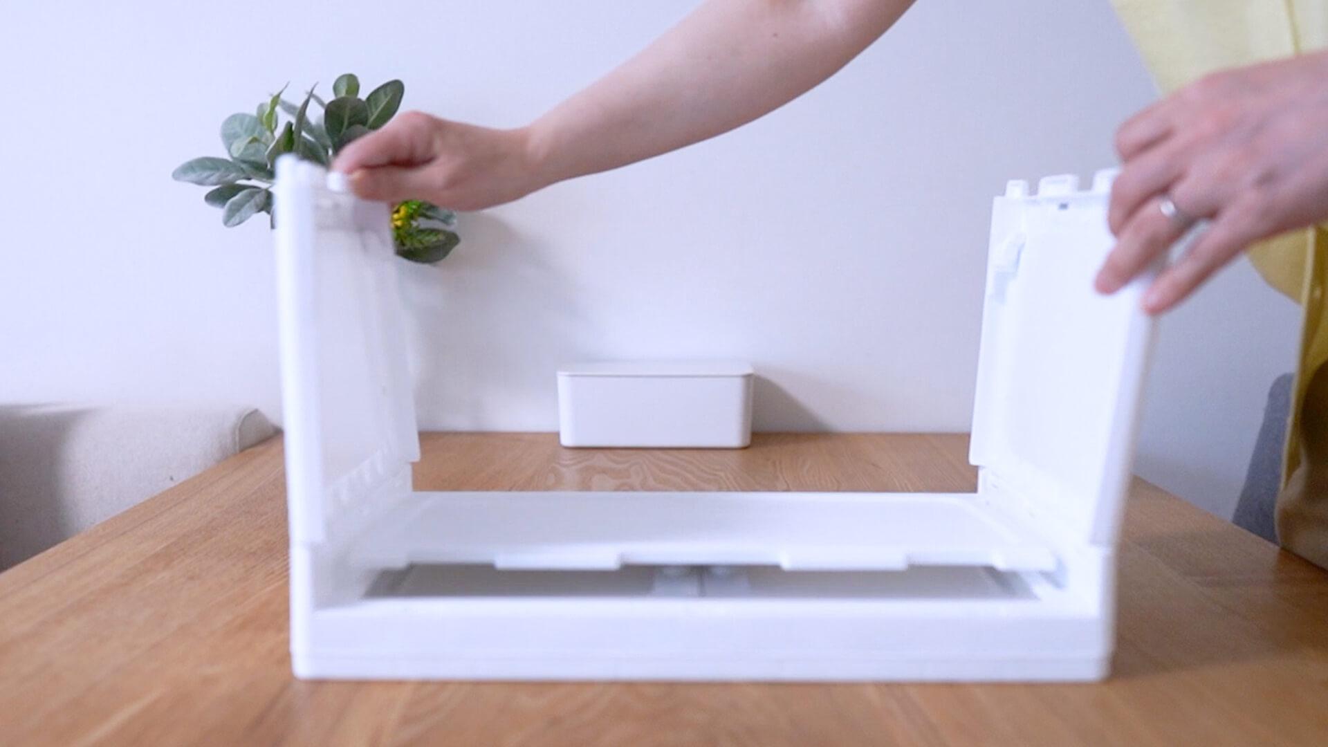 ダイソー　ジョイントできる扉付折りたたみ収納ケース　小×12個 ダイソー ジョイントできる扉付折りたたみ収納ケース 小 新品未使用