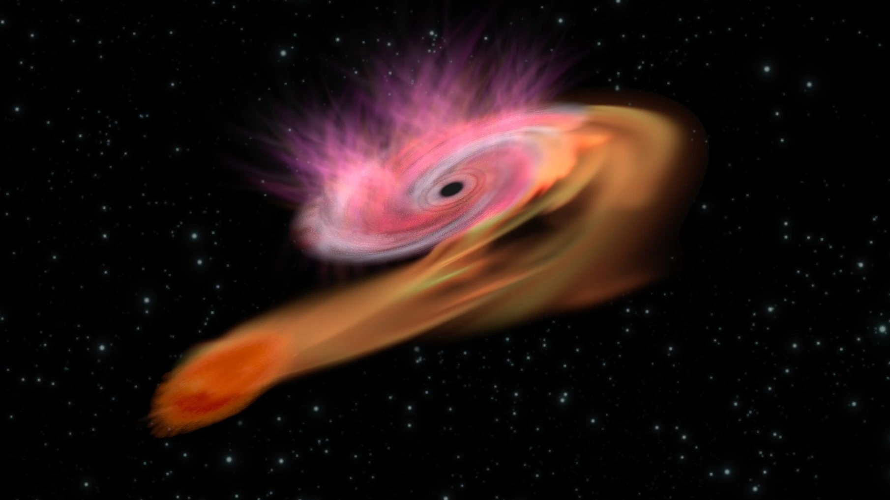 ブラックホールが星を破壊する瞬間を捉えた最新の激レア映像がヤバ 