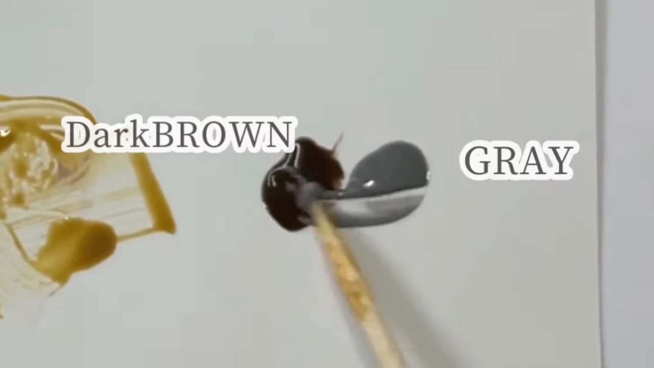 Dark BROWN１：GRAY１で混ぜる