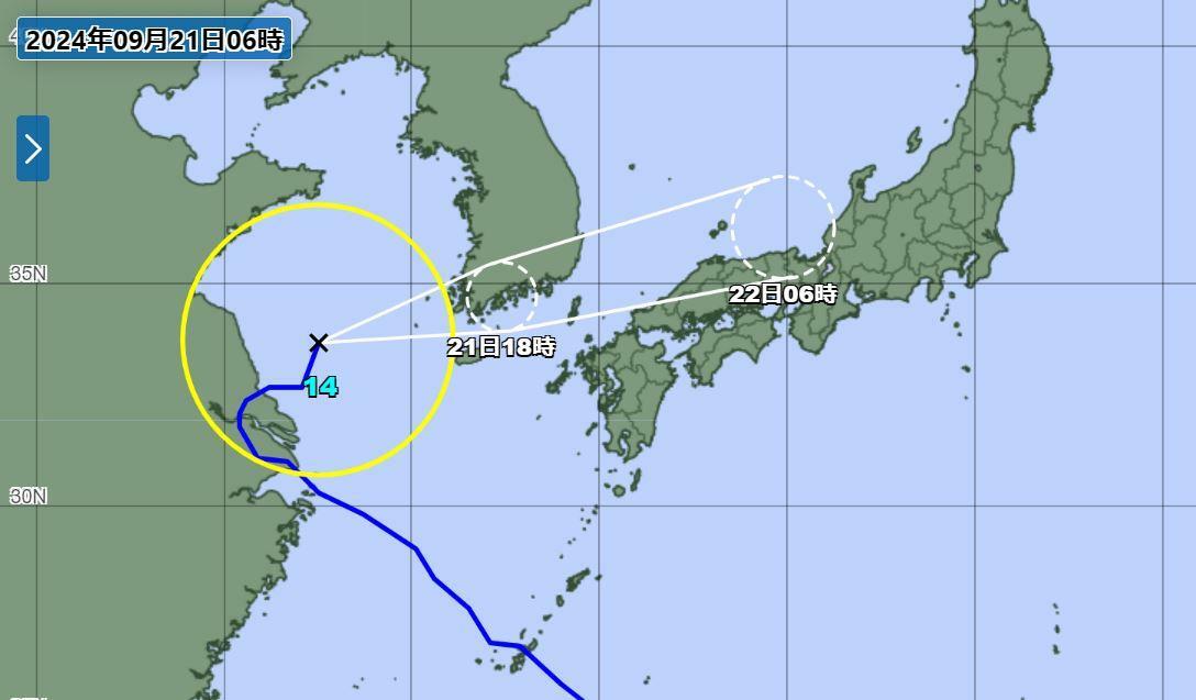 台風情報（気象庁HPより）