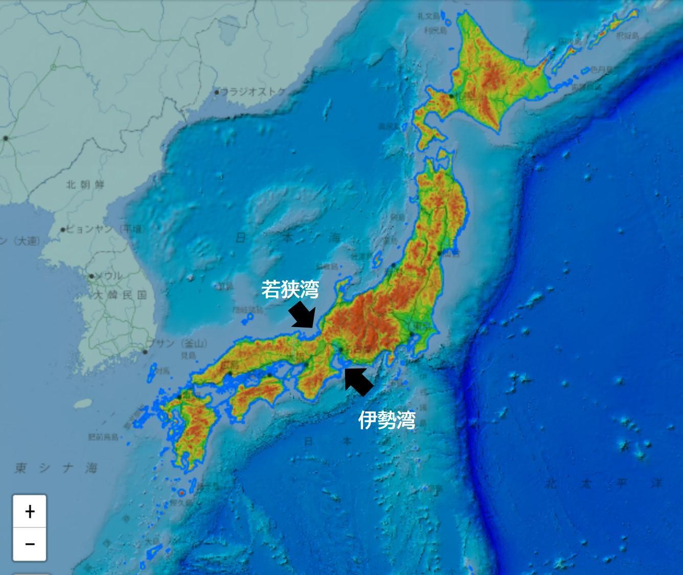 国土地理院の地形図を元に作成