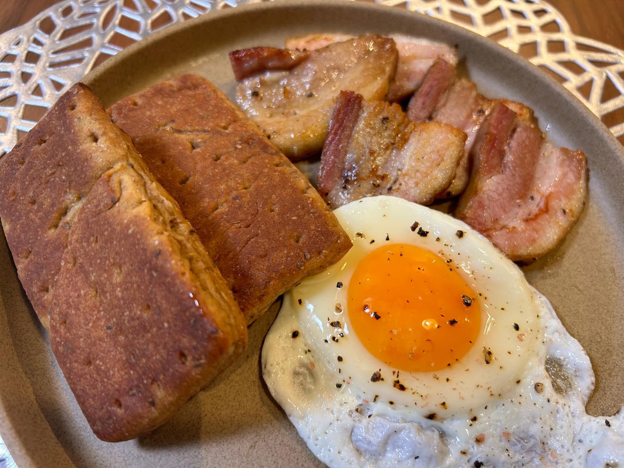 メープル味でイギリス風の朝ごはん