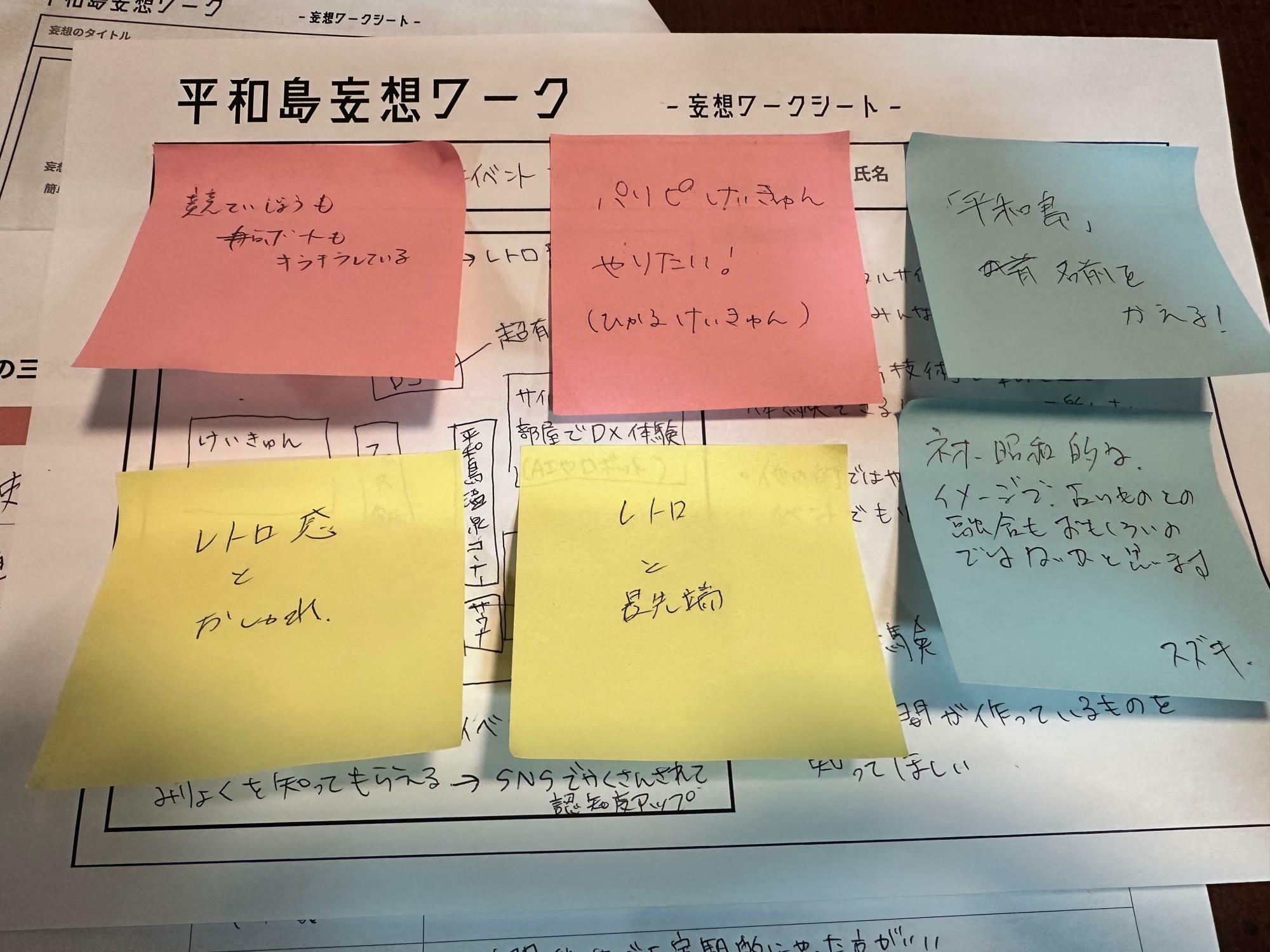 筆者が考えたとんでもない平和島の妄想ワークシート