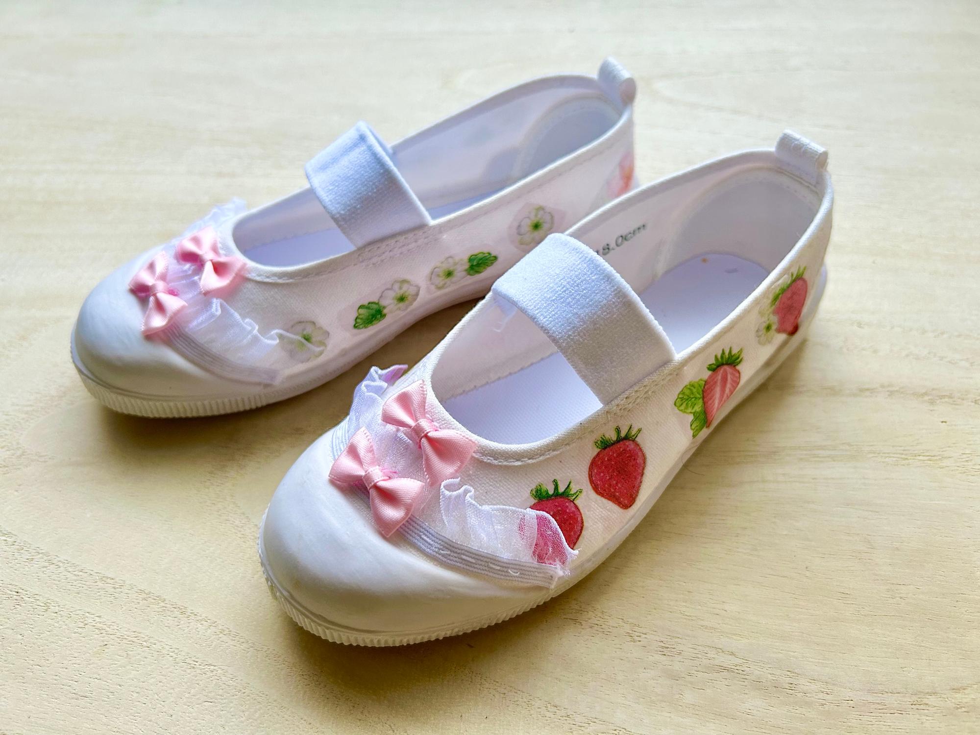 デコパージュ上履き　オーダー デコパージュ上履き オーダー