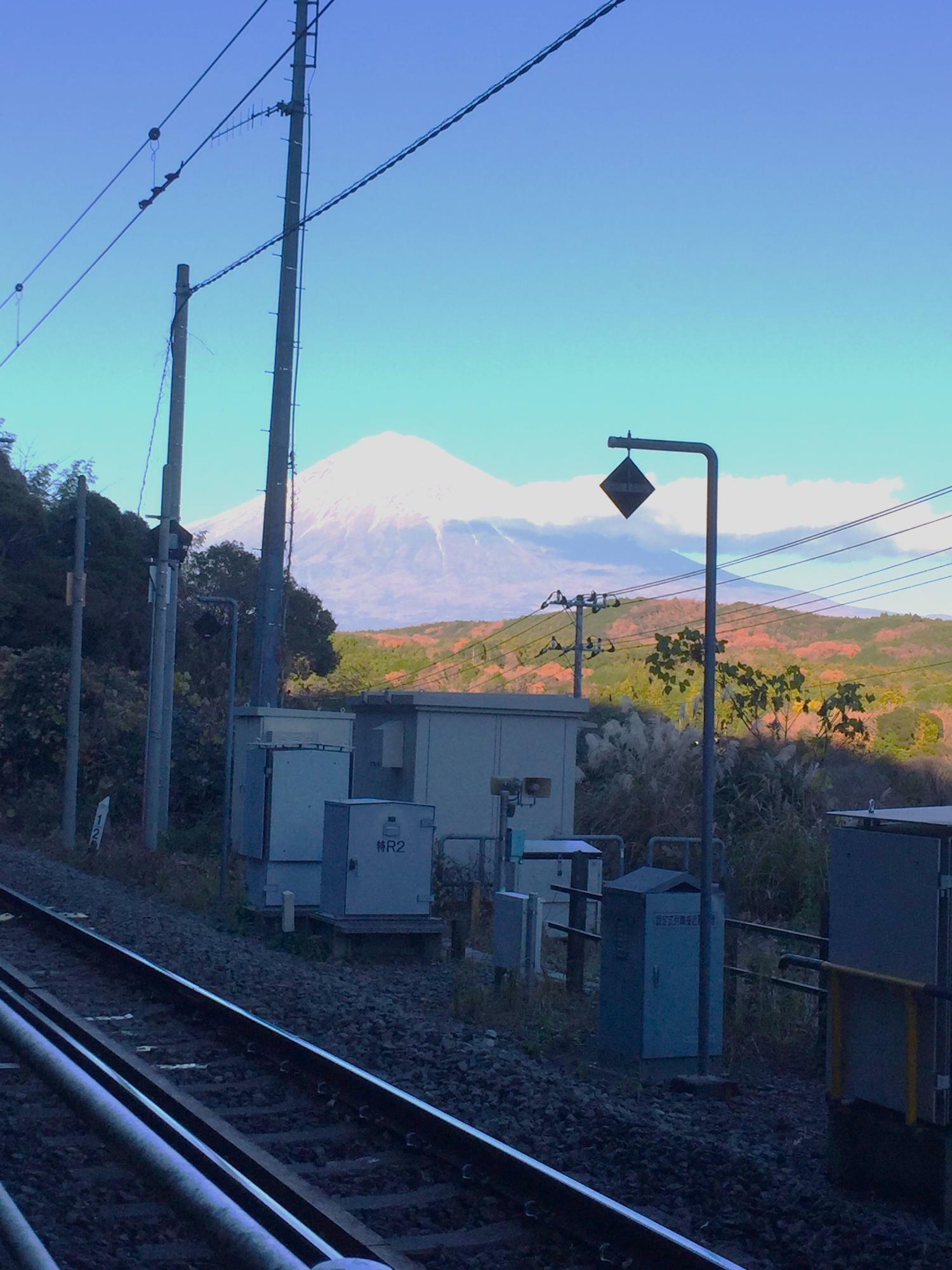 線路と富士山！