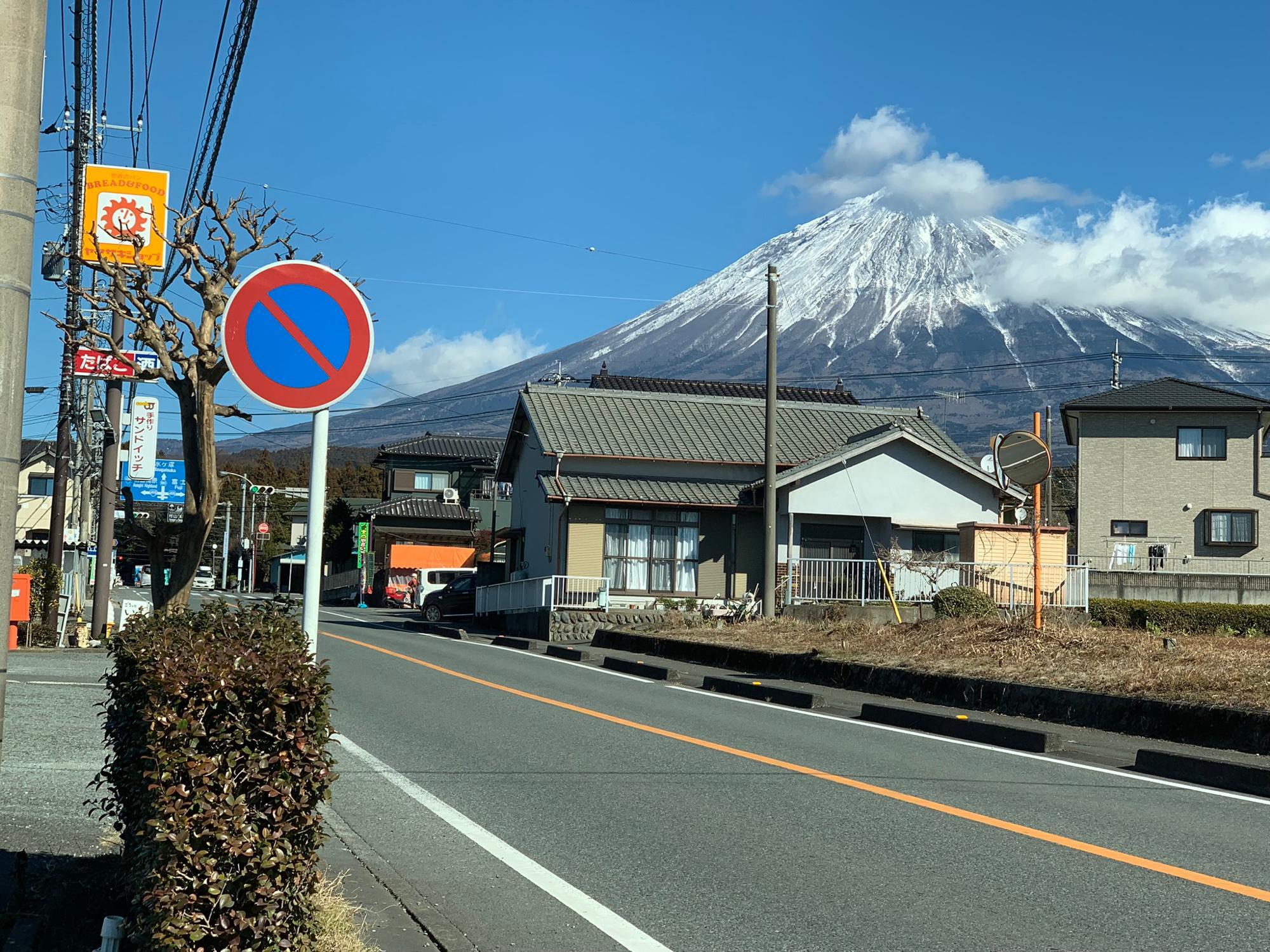 お店から富士山が綺麗に見えます