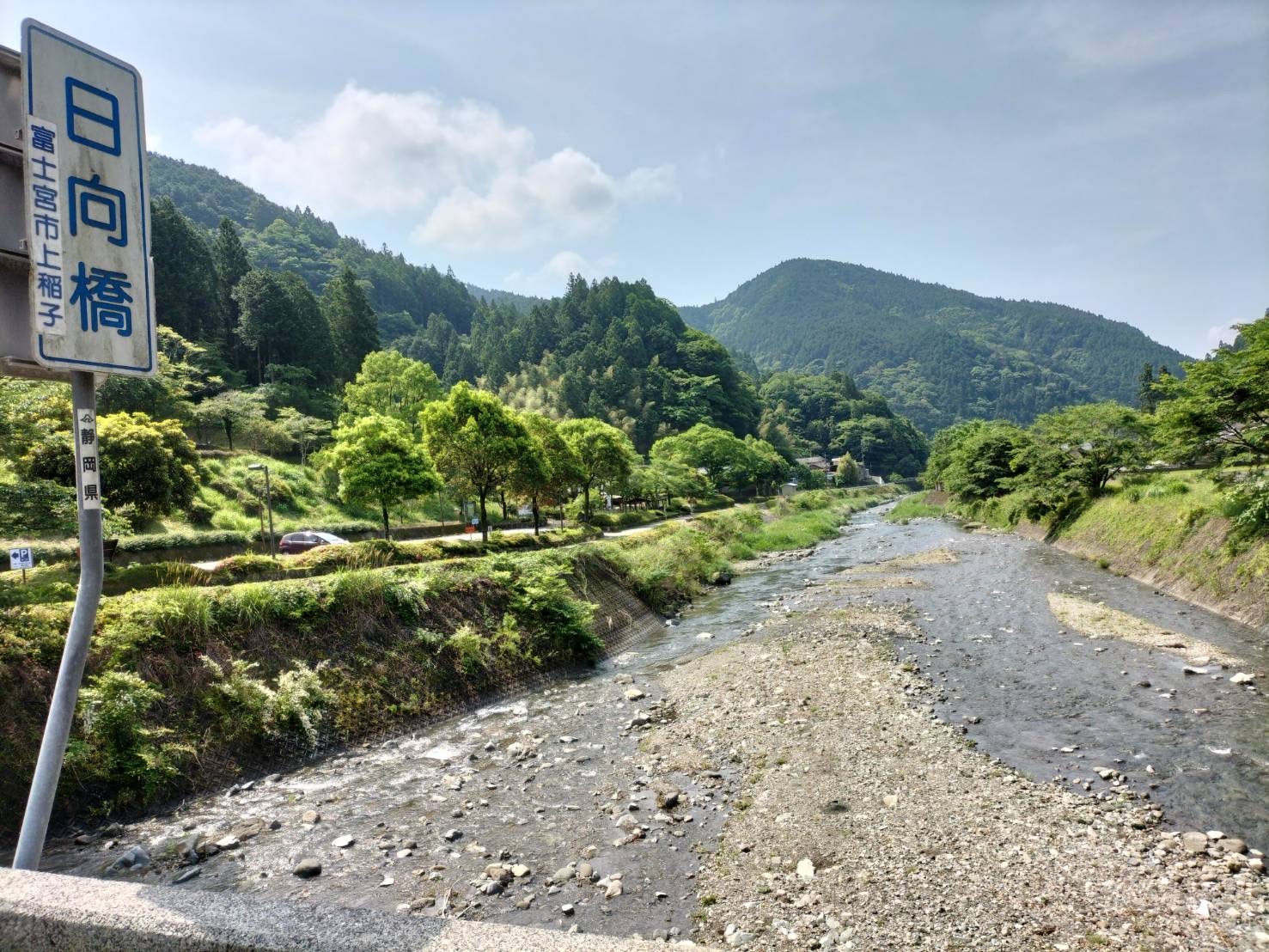 日向橋から見た稲子川