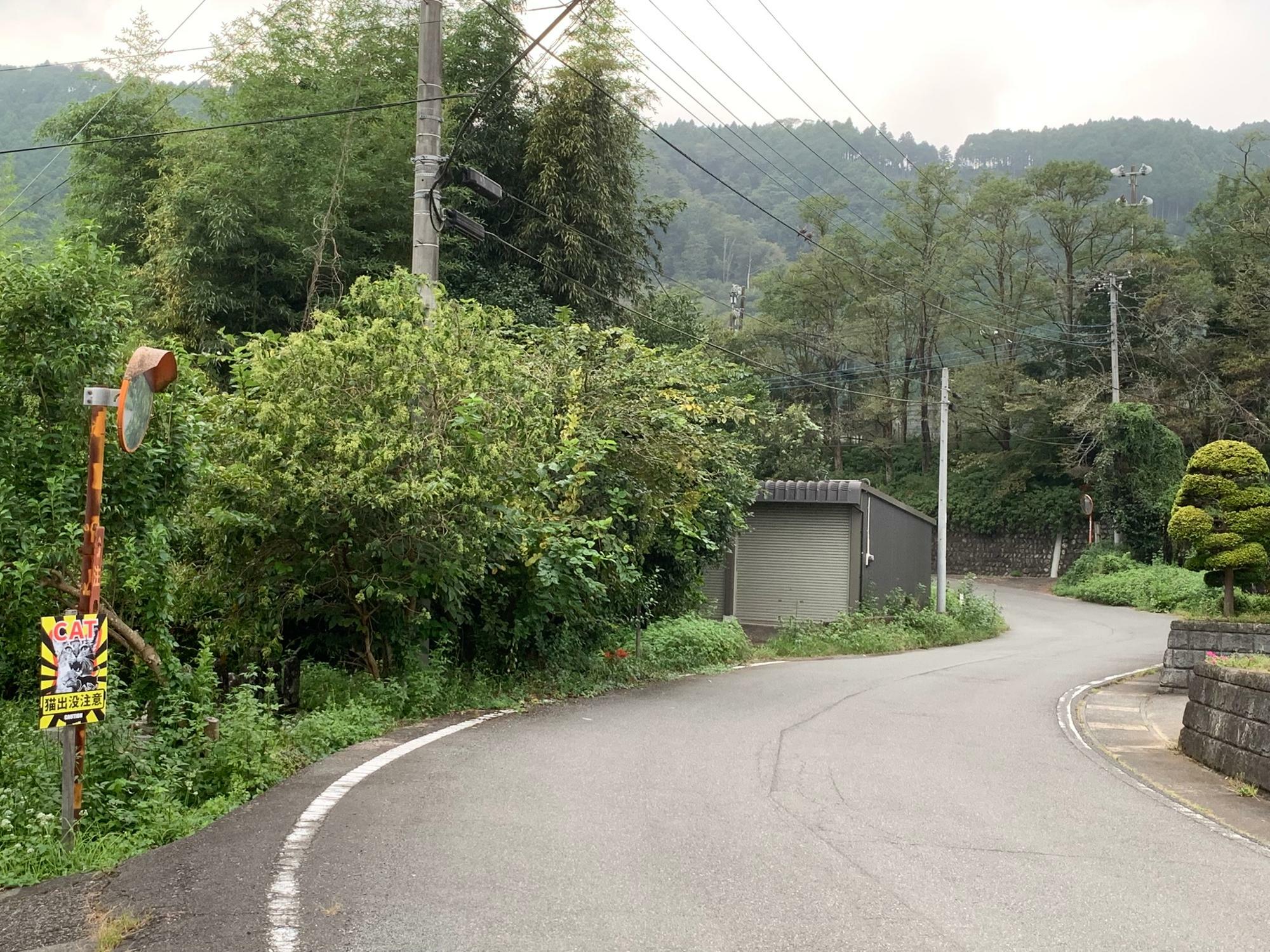 柚野公民館前の道