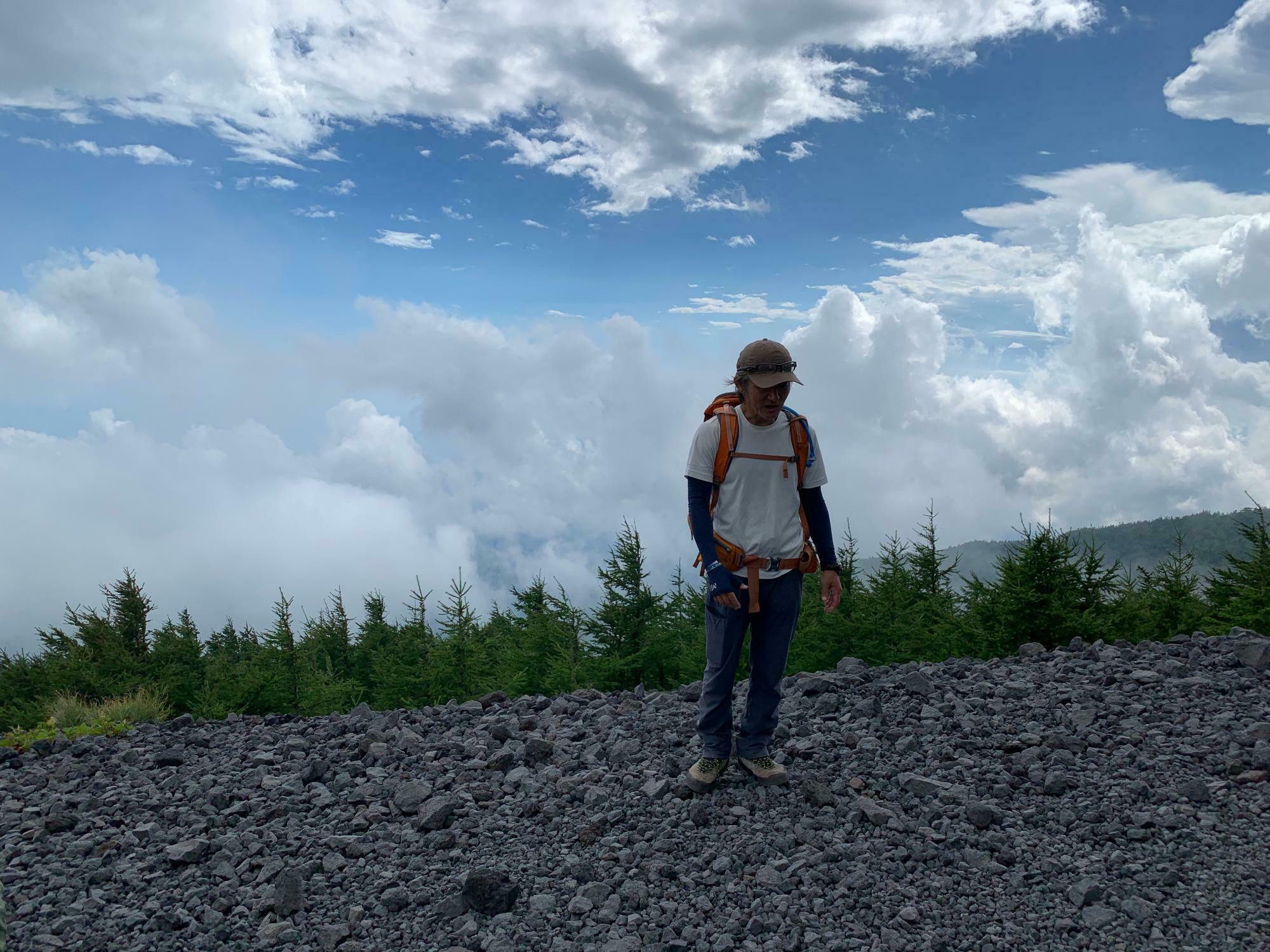 宝永山のトレッキングでアサギマダラを見かけました