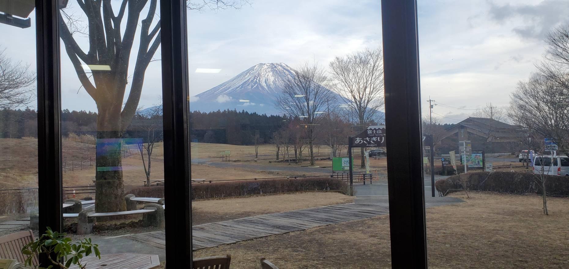 ロビーからの富士山