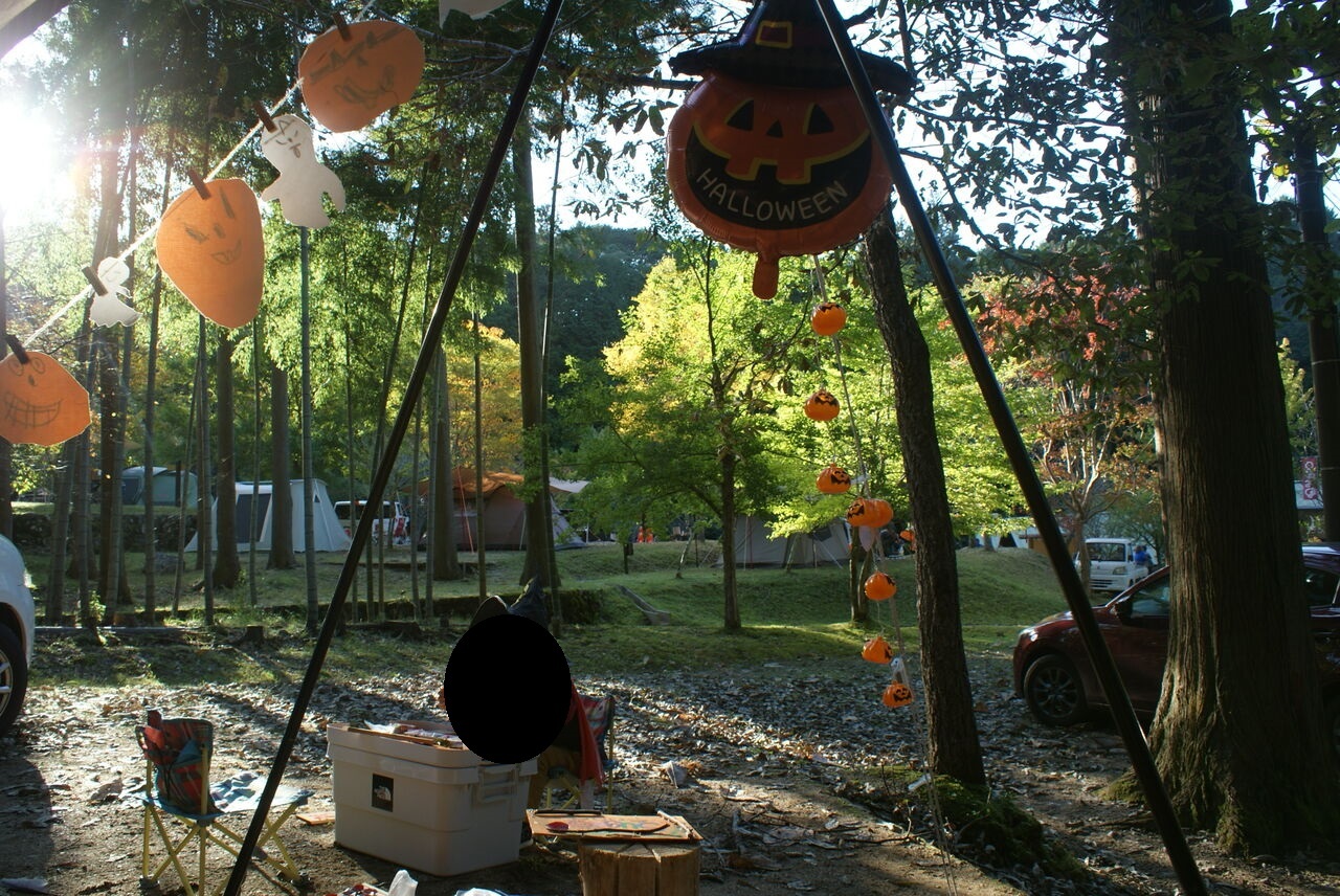2021年のハロウィンイベントで行った際のキャンプ場の様子