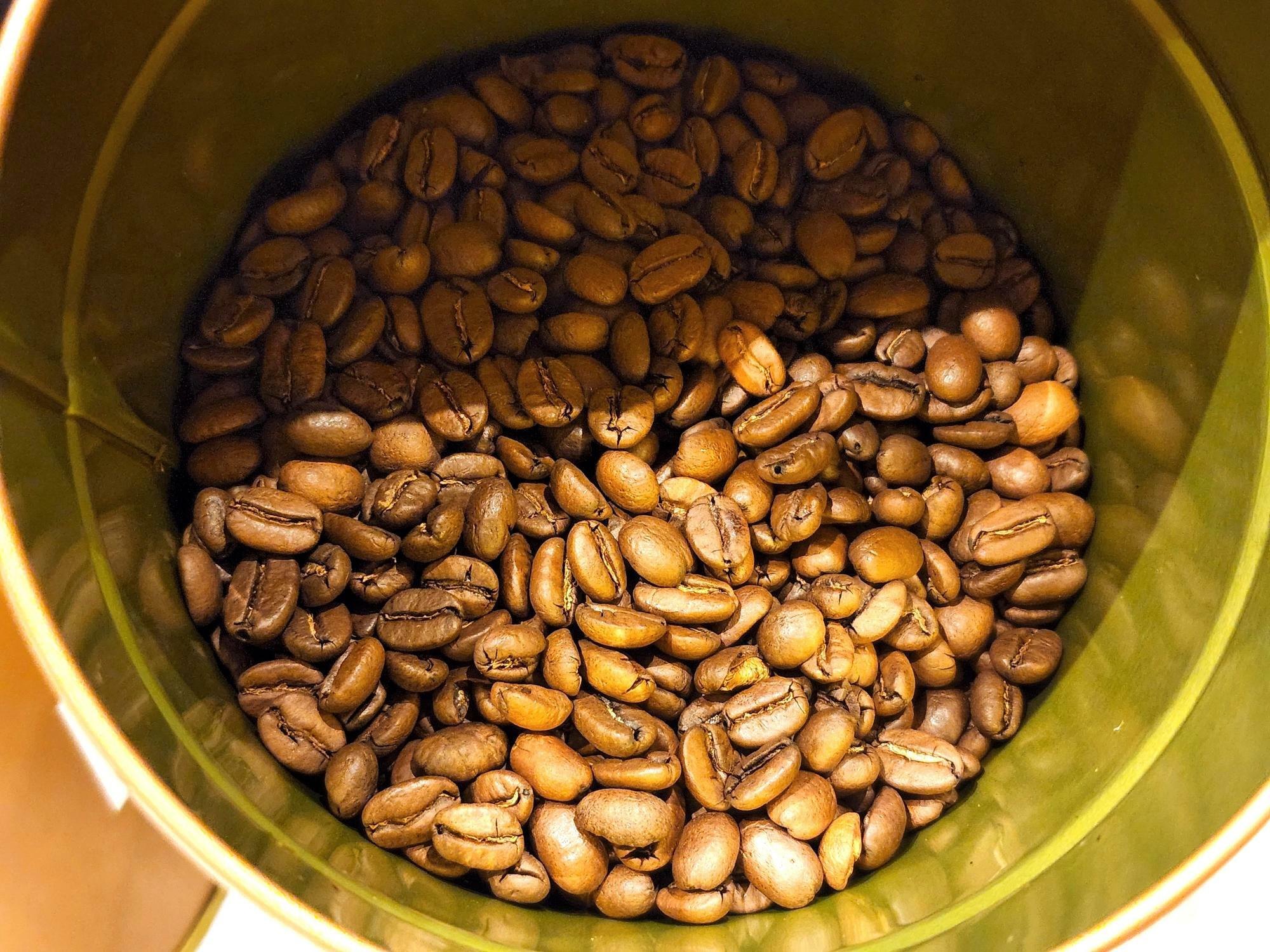 「やまなみブレンド」のコーヒー豆。