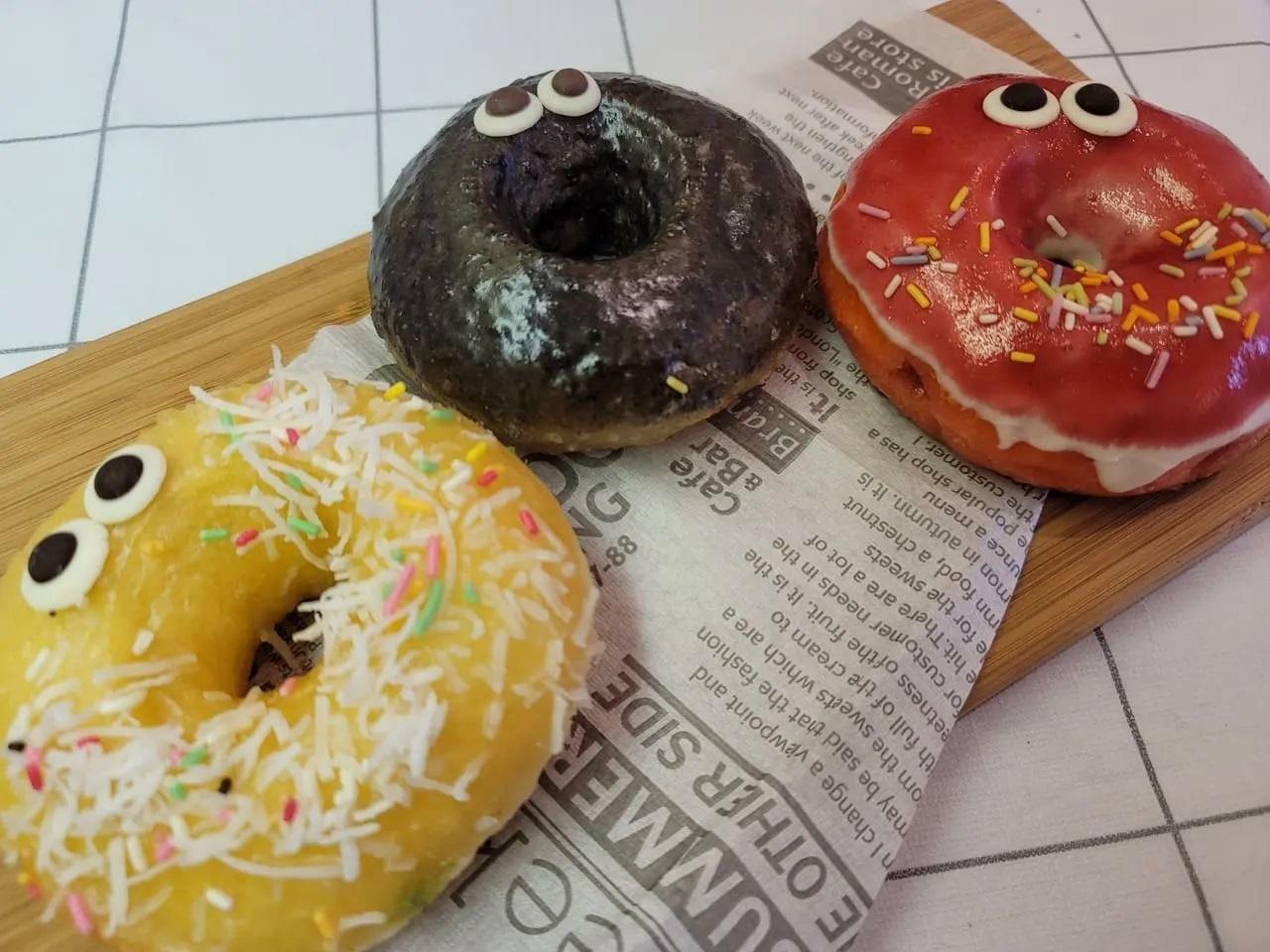 徳島市山城町にあった「Monster donut」のキュートなドーナツ。