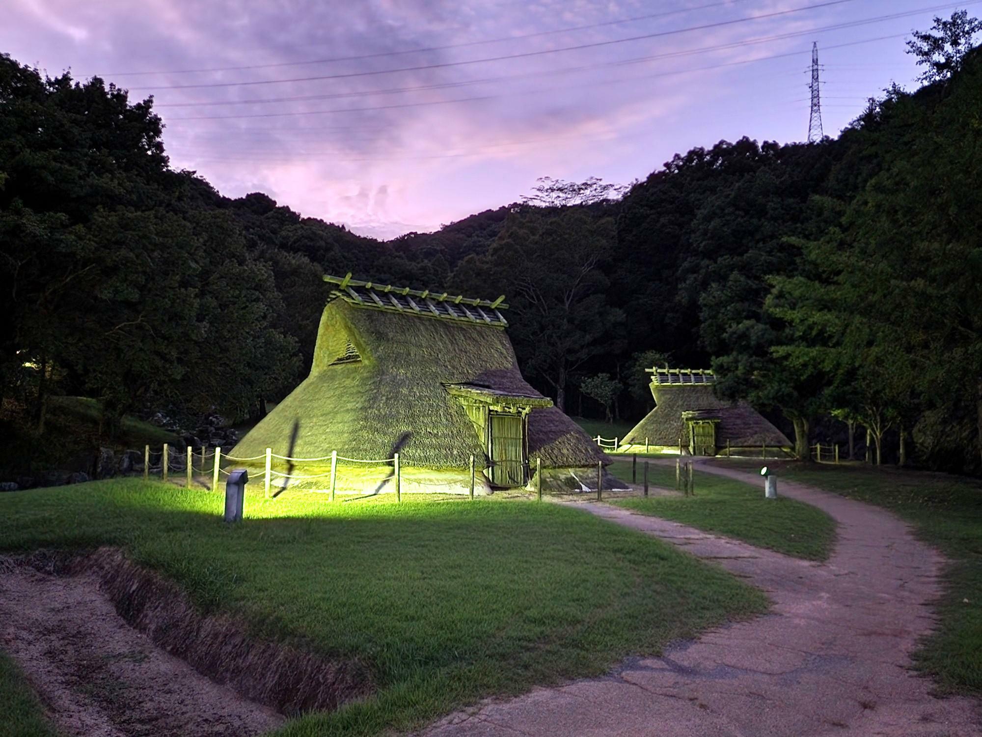 「阿波史跡公園」にある竪穴住居。