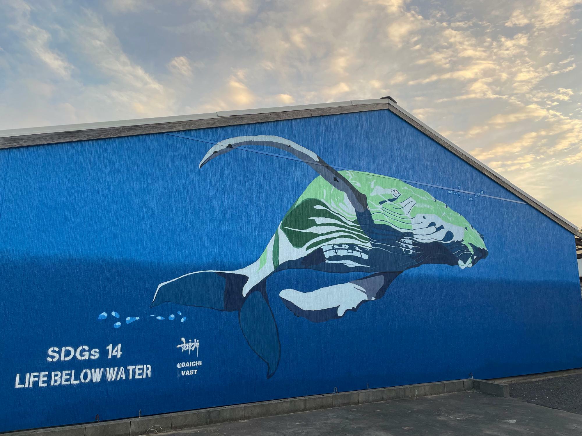 クジラの壁画（写真提供：DAICHI）
