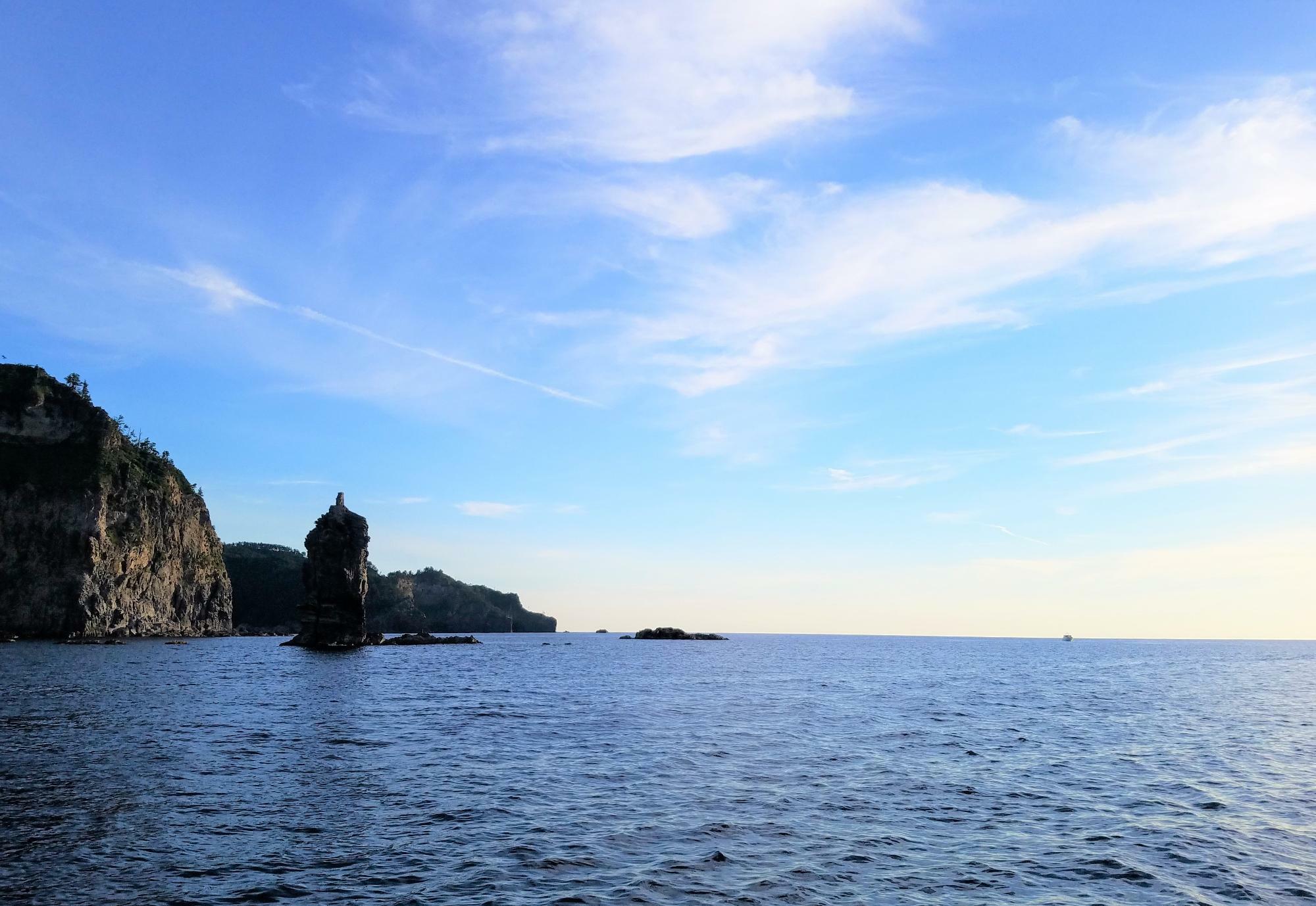 2017年に撮影したローソク島周辺の海の様子
