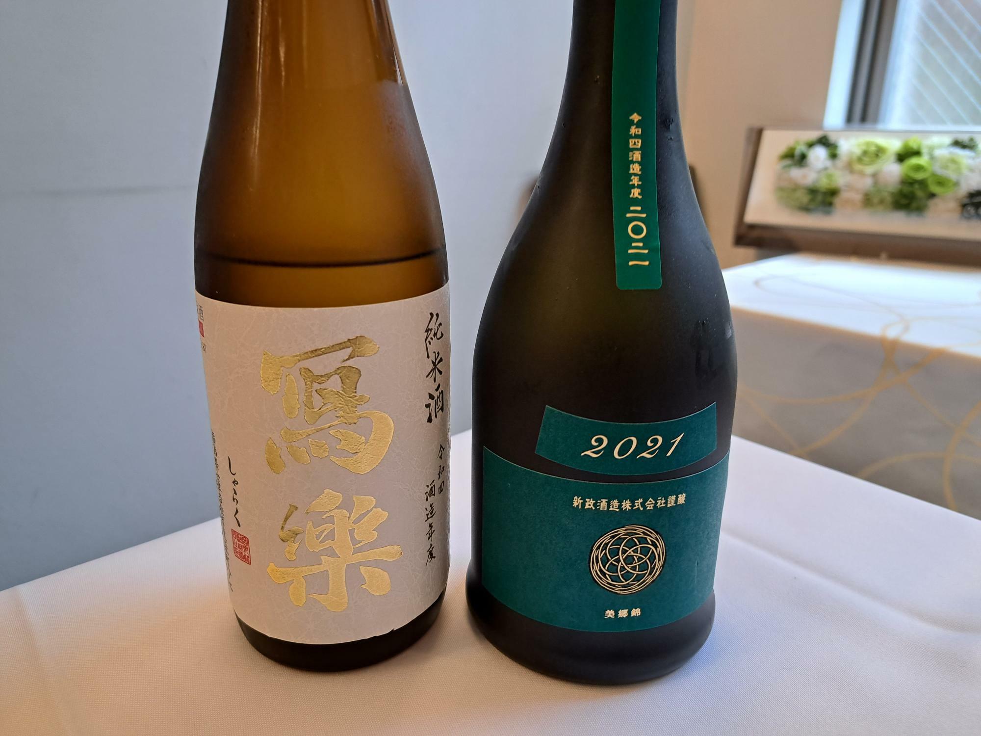 CUCINAもりながの日本酒のラインアップ（写真は一例）