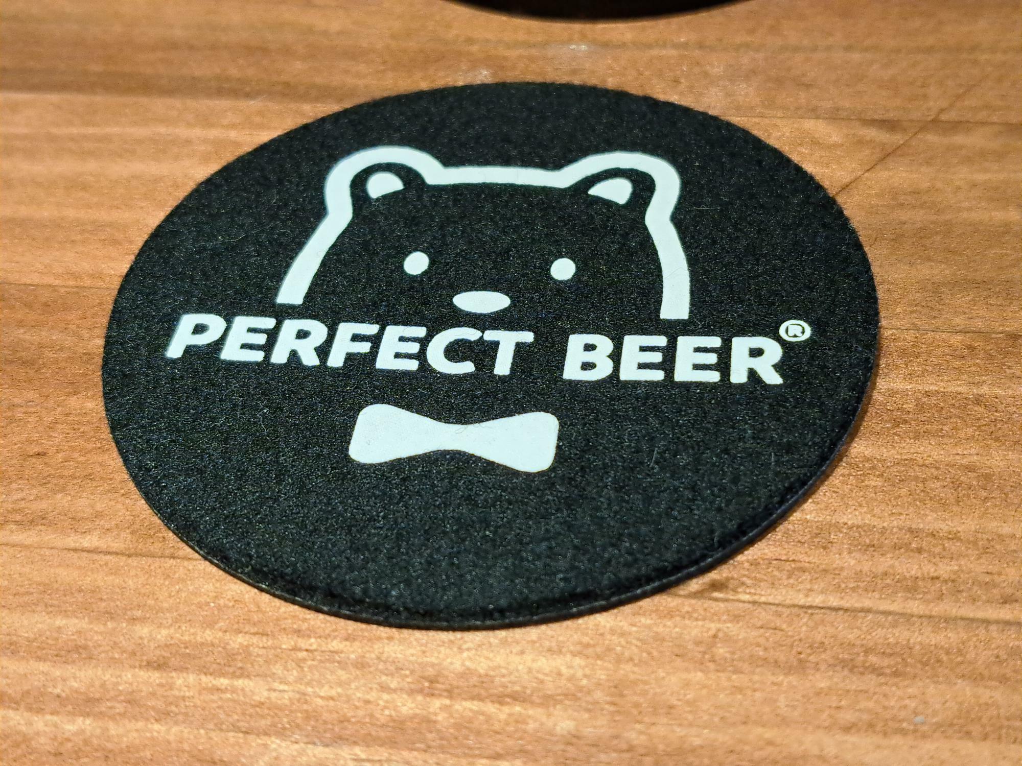 PERFECT BEER KITCHEN 市川のコースターもかわいい。