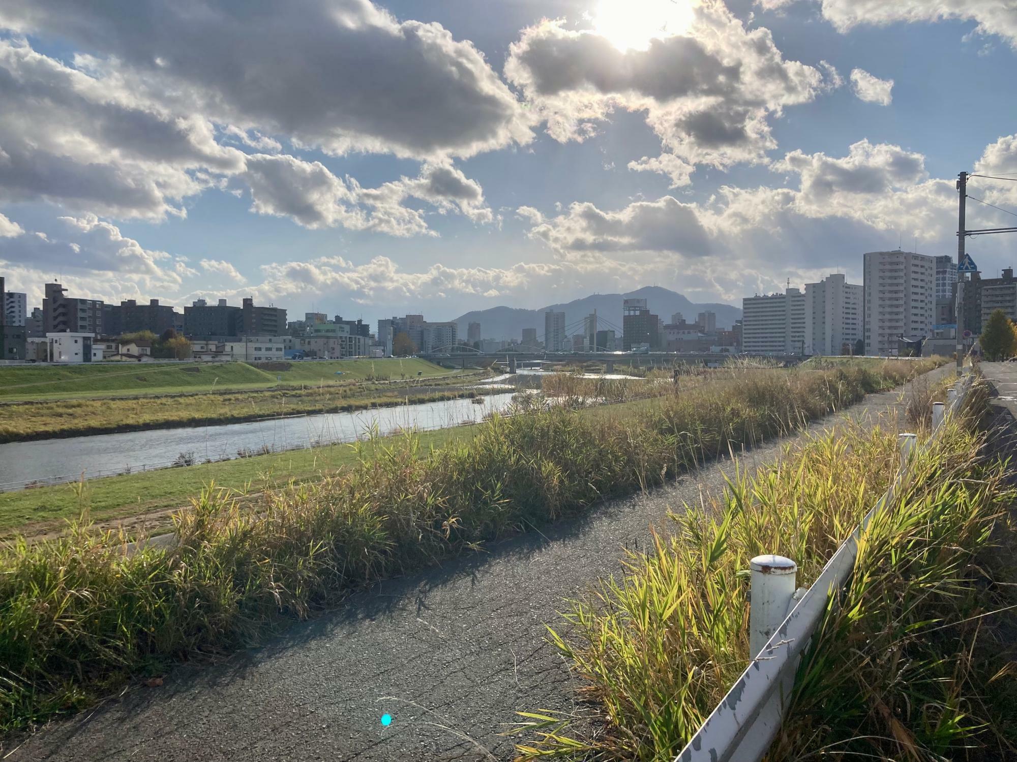 豊平川、水穂大橋付近