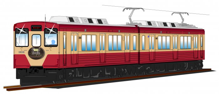 復刻されたレトロデザイン列車のイメージ図（福島交通株式会社 提供）