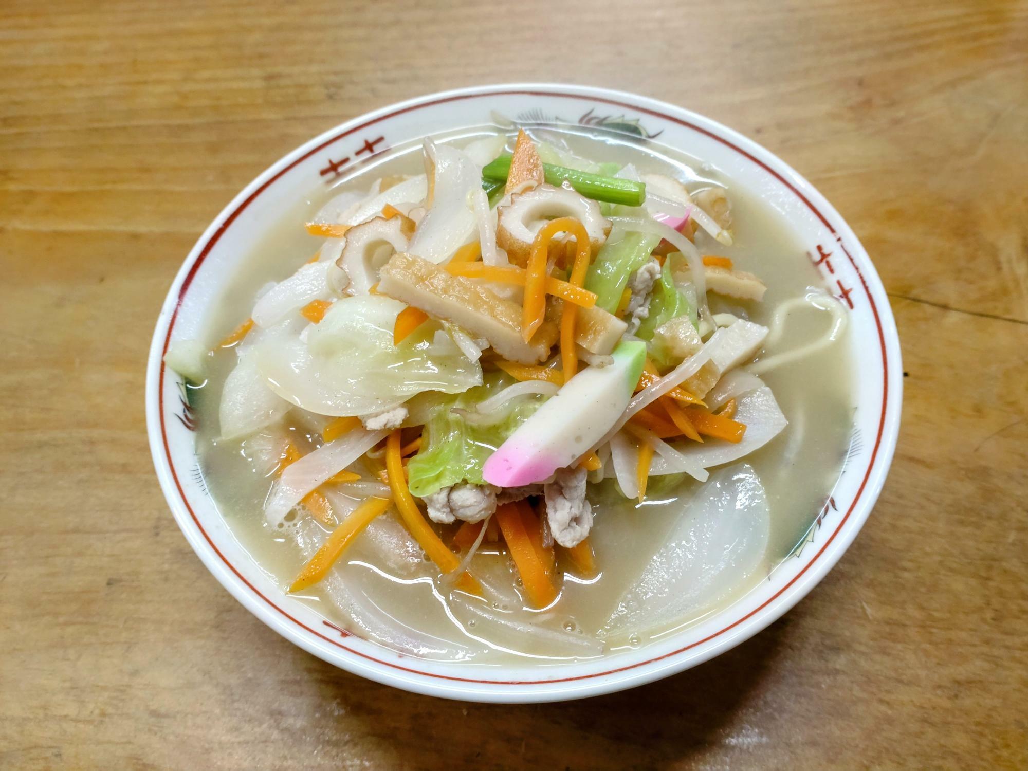 ちゃんぽん　普通　麺は小　620円