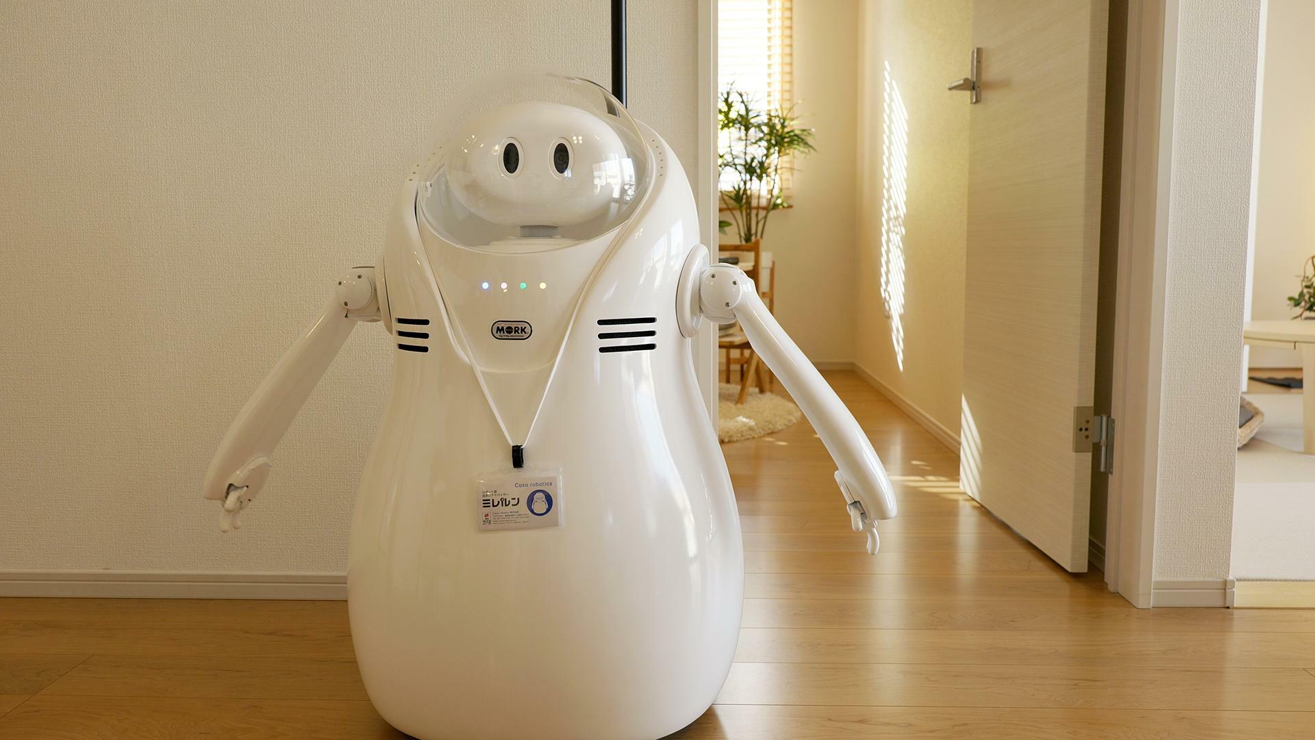 モデルハウスで来場者をお出迎えする接客ロボット「ミレルン」