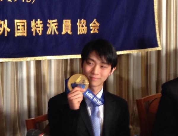 ソチ五輪「金」 羽生結弦選手が外国特派員協会で記者会見（Yahoo