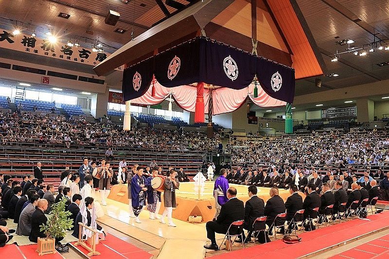 大相撲名古屋場所「土俵祭り」三役以上の力士ら安全祈願（THE PAGE