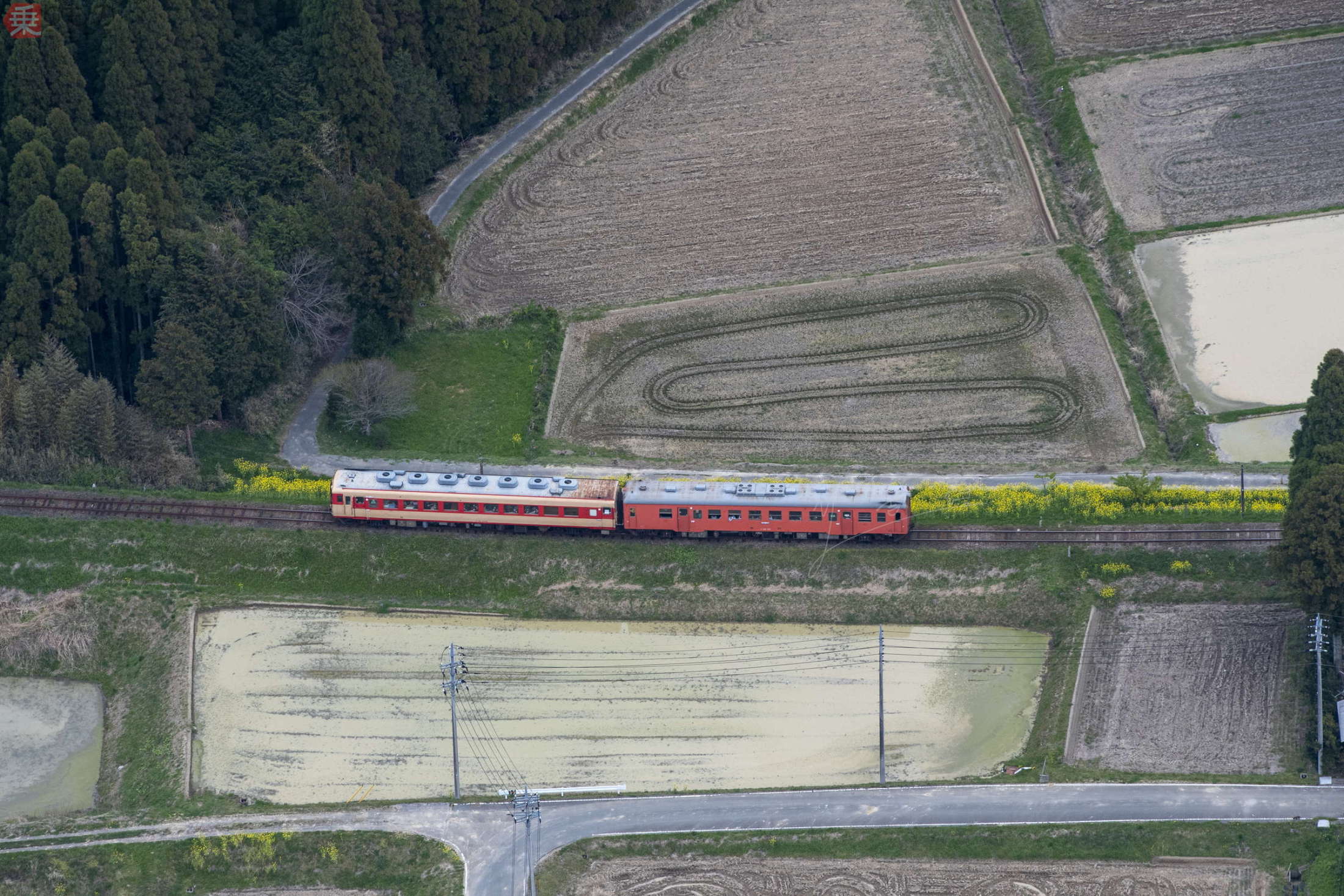 【空から撮った鉄道】春うららかな房総半島の私鉄2 いすみ鉄道