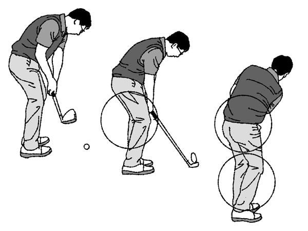 アプローチは短い距離でも右膝や右腰を送り込むことが大切【合田洋プロ トラッドゴルフのススメ】