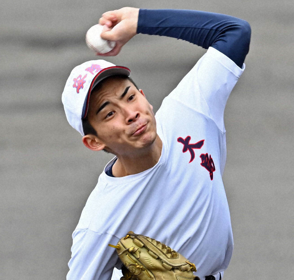 島から挑む・'22センバツ大島＞第2部 選手紹介／1 大野稼頭央投手