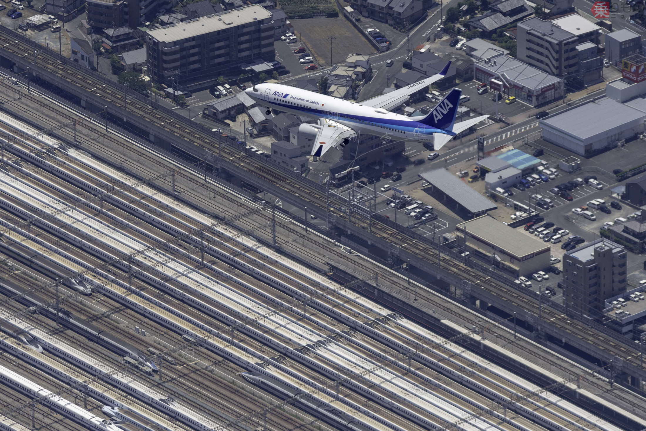 【空から撮った鉄道】初の博多周辺の空撮は着陸機も絡めて