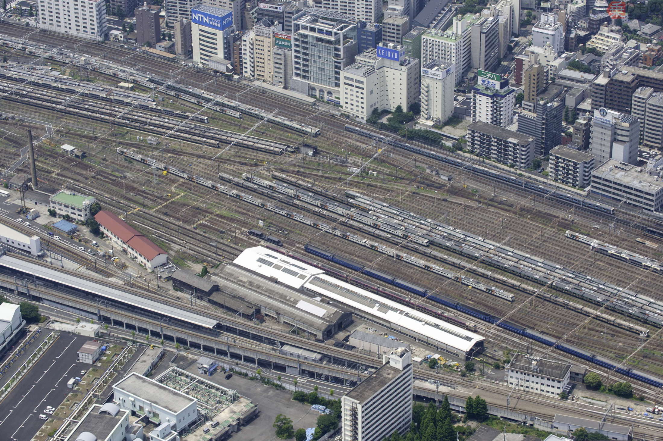 【空から撮った鉄道】関東地区では身近な国鉄型特急電車185系の点描