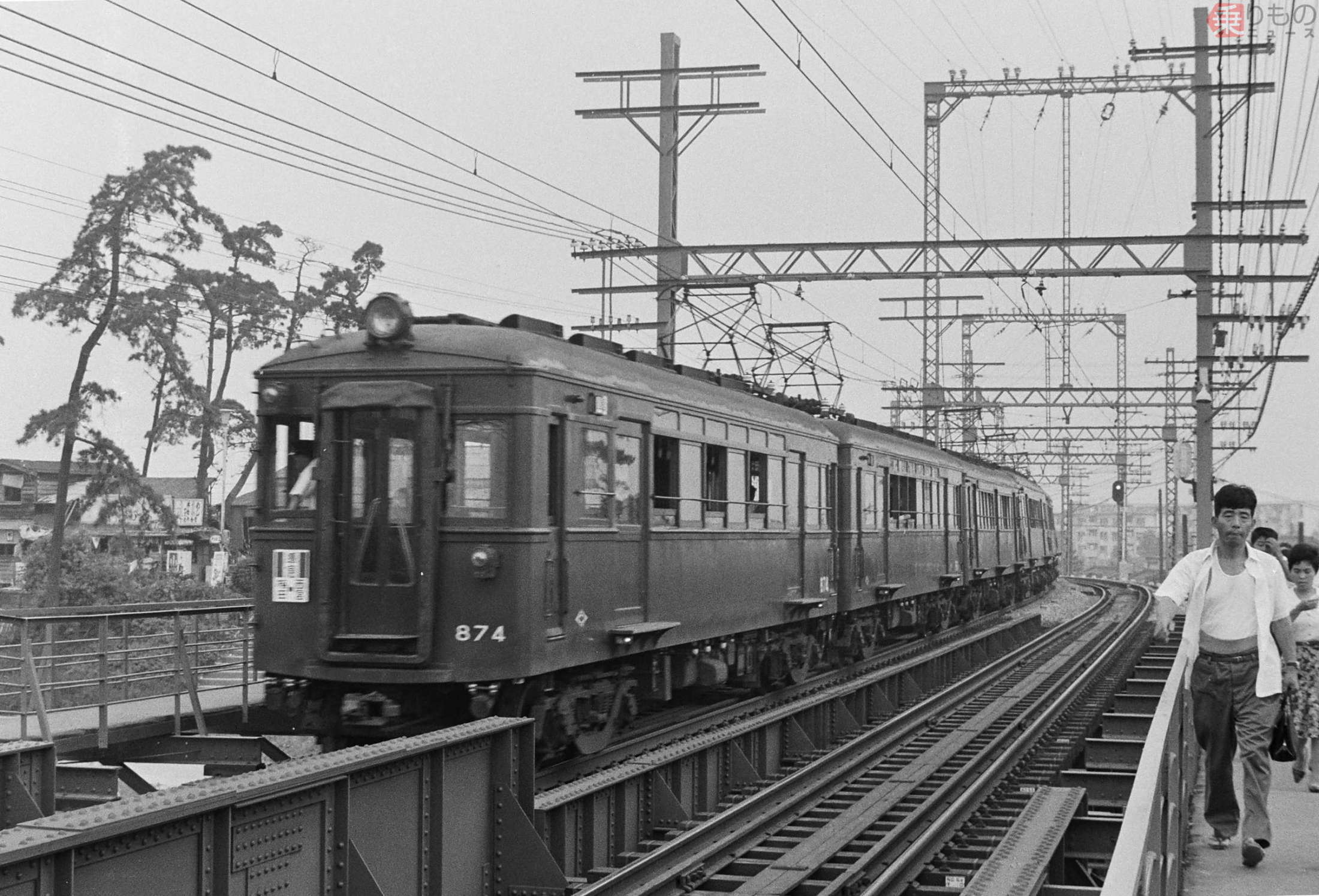 【懐かしの私鉄写真】阪神電鉄の小型車と京都のポール電車