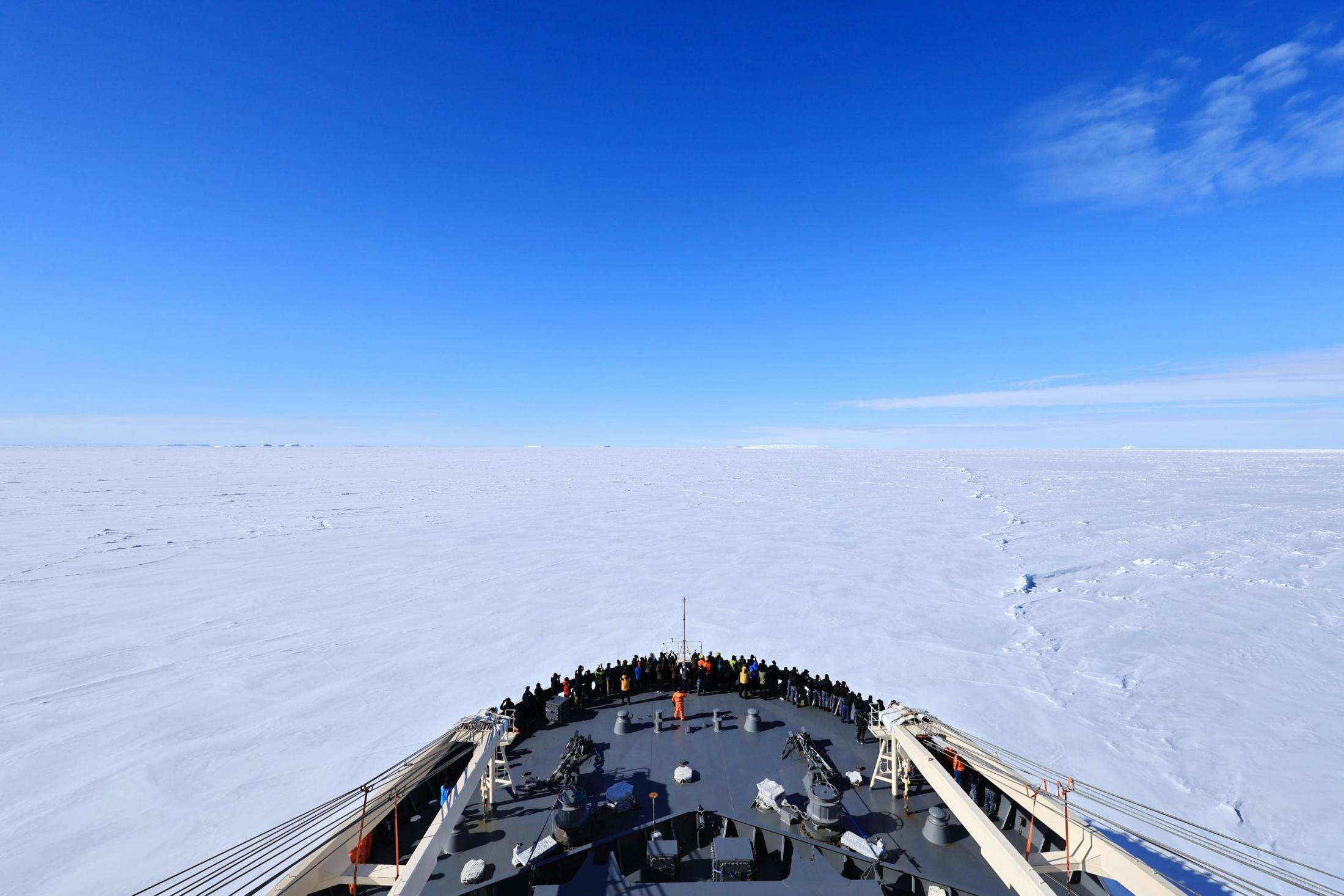 南極観測船しらせ、定着氷に 昭和基地まで55キロ（共同通信） - Yahoo