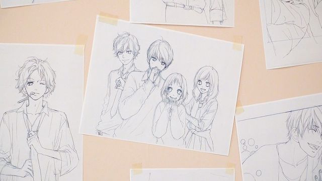 ストロボ・エッジ』『アオハライド』などの原画展開催 作者を取材 描き