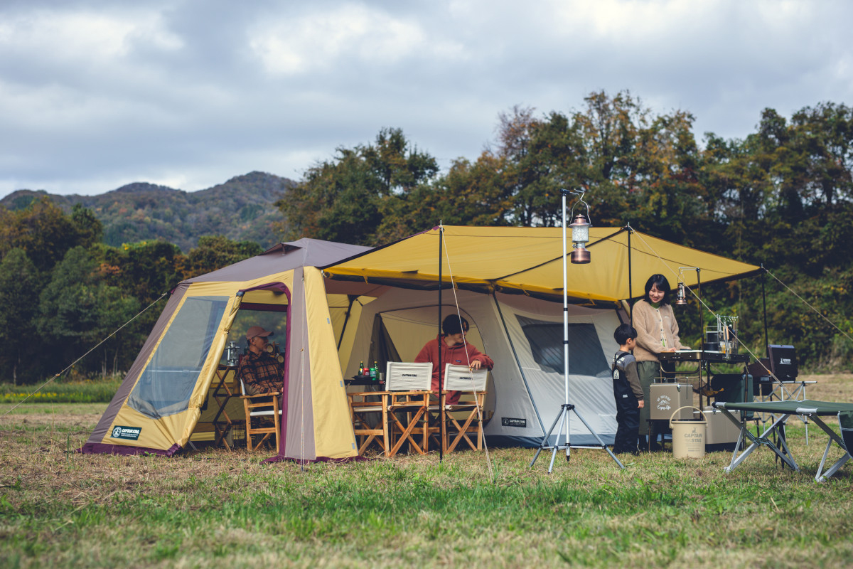 懐かしのテントがキャプテンスタッグより復刻！ ゆったり過ごせる大型