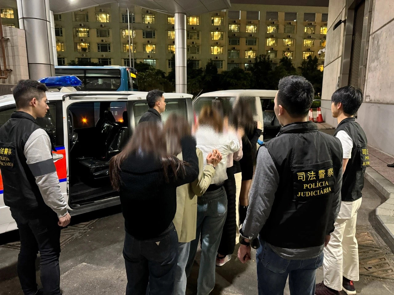 マカオ司法警察局の防犯パトロールで違法売春従事の中国本土旅客8人発見