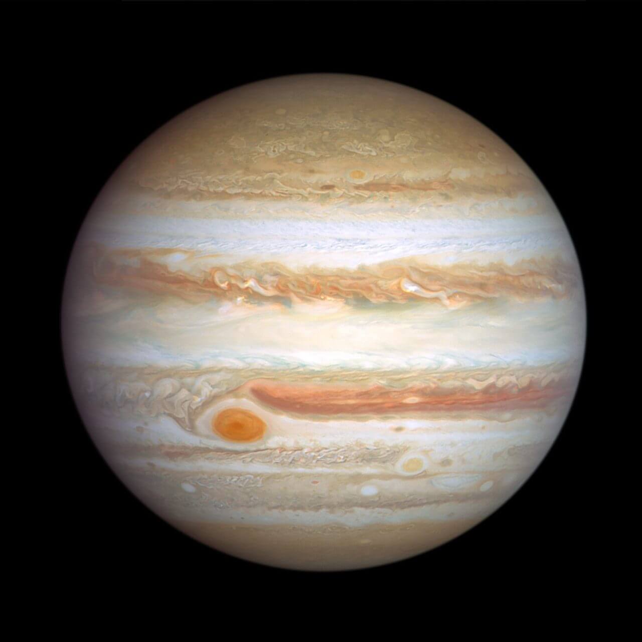 大赤斑渦巻く木星の威容 ハッブル宇宙望遠鏡で撮影した最新画像公開 