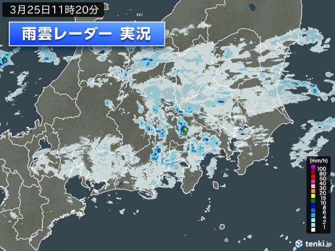 関東 帰宅時間も雨で空気冷たく 明日26日の午後は雨風強まる（tenki.jp 