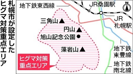 ＜独自＞札幌市街周辺のクマ駆除強化　25年度から　人身被害防止へ(北海道新聞)