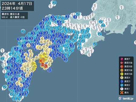 愛媛県、高知県で震度6弱の地震　津波の心配なし(tenki.jp)