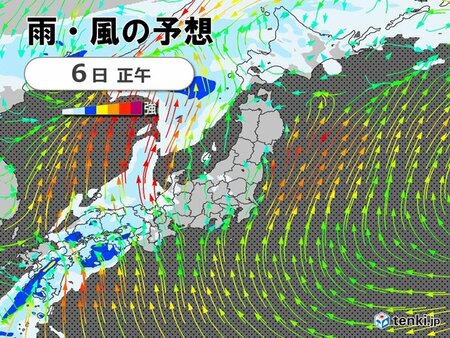 GW最終日6日　雨エリア拡大　西日本で局地的に非常に激しい雨　道路の冠水に注意(tenki.jp)