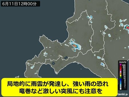 北海道　大気の状態が非常に不安定　竜巻などの激しい突風などに注意(tenki.jp)