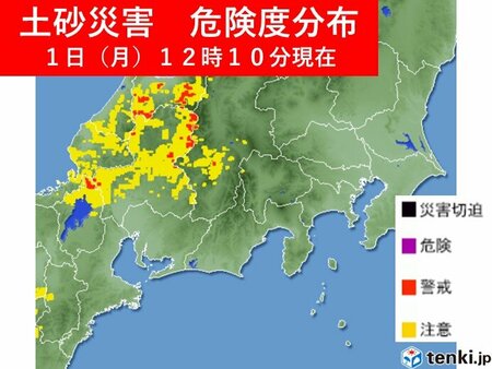 東海地方　岐阜県で土砂災害の危険度が高まる　明日2日まで断続的に雨　週間天気(tenki.jp)