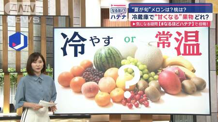 メロンは× ブドウは○　夏が旬の果物　冷蔵庫で“甘くなる”のはどれ？(テレビ朝日系（ANN）)