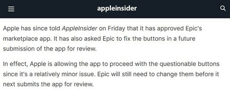 Apple、欧州でのEpicゲームストア承認を2度拒否するもEpicがEUに申し立てた数時間後に承認(ITmedia NEWS)